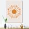 Designart - Minimal Orange Radiant Sun II - Modern Canvas Wall Art Print